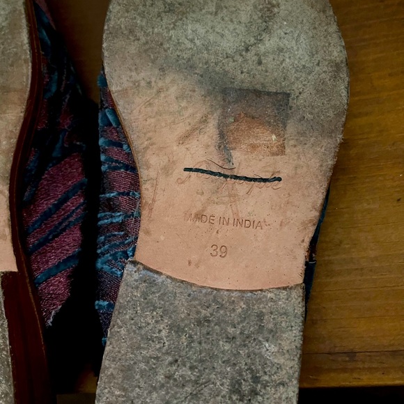 Free People, fur lined, metallic, mules - Picture 9 of 9